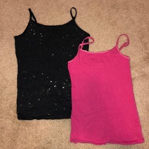 tank tops black and pink